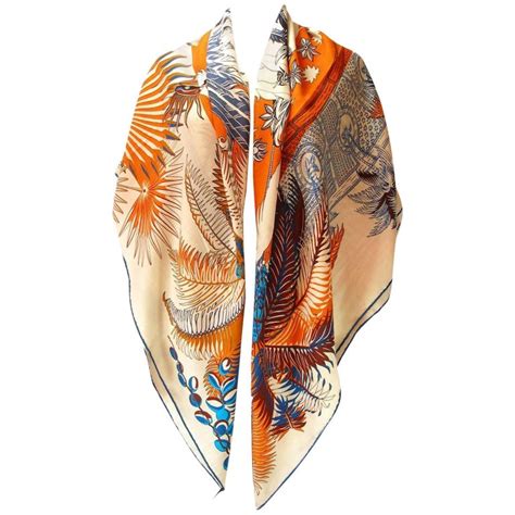 hermes mythique phoniex silk cahsmere shawl|Hermes Mythiques Phoenix Cashmere and Silk Shawl .